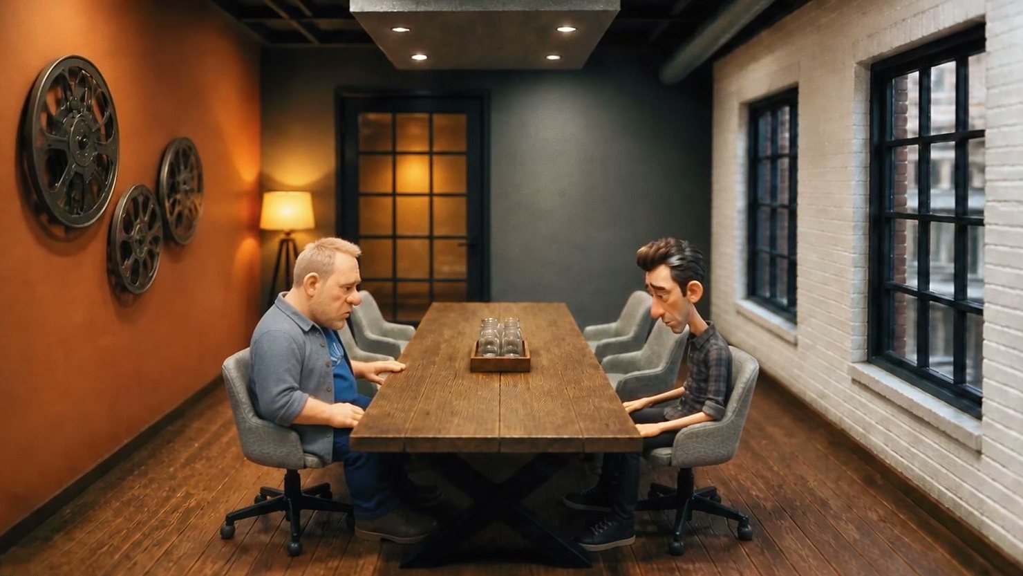 Gus and Wendell across the table in Form's conference room