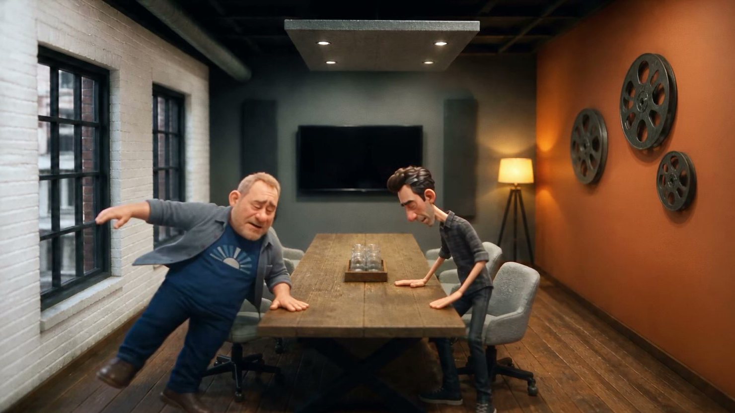 Wendell sliding into the conference room just in time